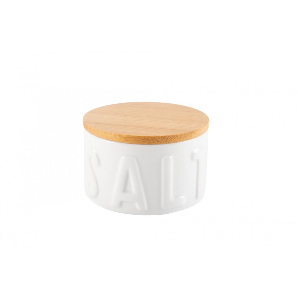 Flake salt cellar Salt, bamboo/ceramic, D8, H5cm