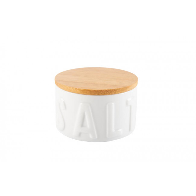 Flake salt cellar Salt, bamboo/ceramic, D8, H5cm