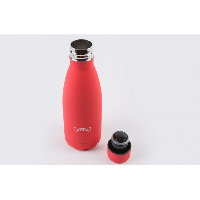 Water bottle, coral pink, H22xD7cm, 350ml