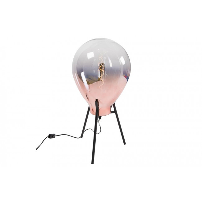 Table lamp Rodonda, rosegold, E27 60W, D30 H62cm