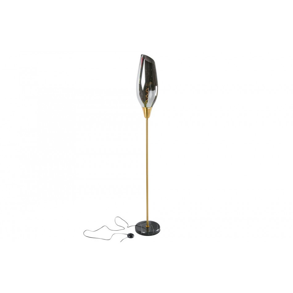 Floor lamp Bella Smoke, E27 60W, H174cm, D27cm