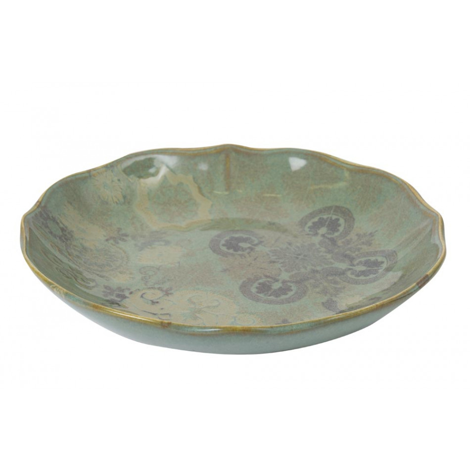 Soup plate Gran Via, green colour, D23x3.7cm