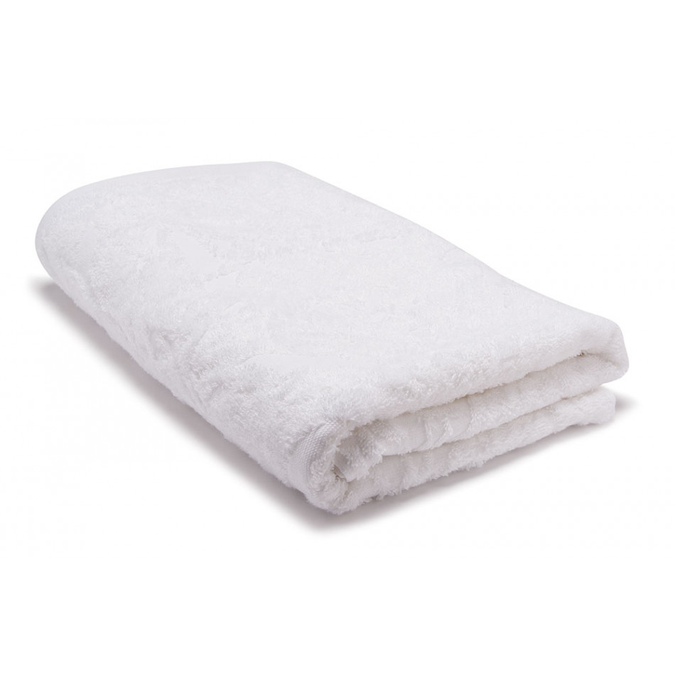 Bamboo towel Bamboo leaves, 70x140cm, white colour, 550g/m2