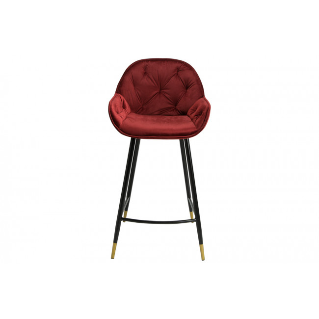 Bar chair Salorino, burgundy colour, 96x48x54cm, seat height 62cm