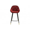 Bar chair Salorino, burgundy colour, 96x48x54cm, seat height 62cm