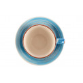 Coffee Cup with Saucer Swirl Blue, H7.5x15.2cm