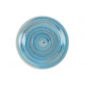 Kohvitass alustassiga Swirl Blue, H7.5x15.2cm