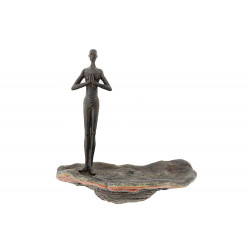 Seinakaunistus Meditation standing man, 25x28x13.5cm