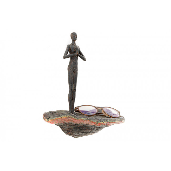 Wall deco Meditation standing man, 25x28x13.5cm