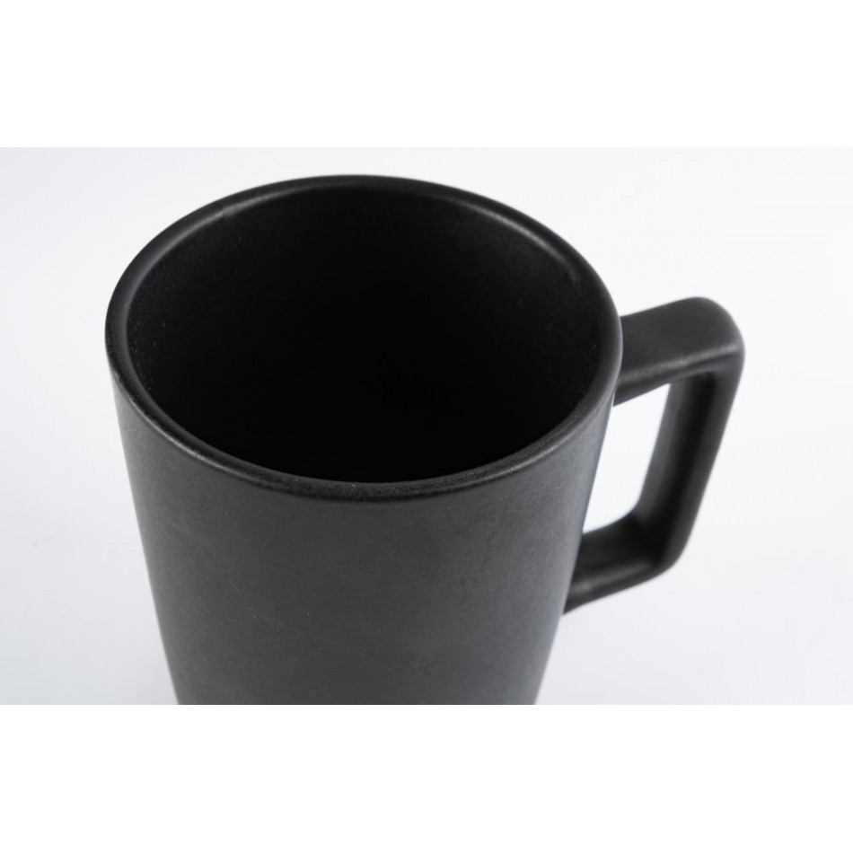 Mug Fika, black colour, H8.5x10.5cm, 400ml