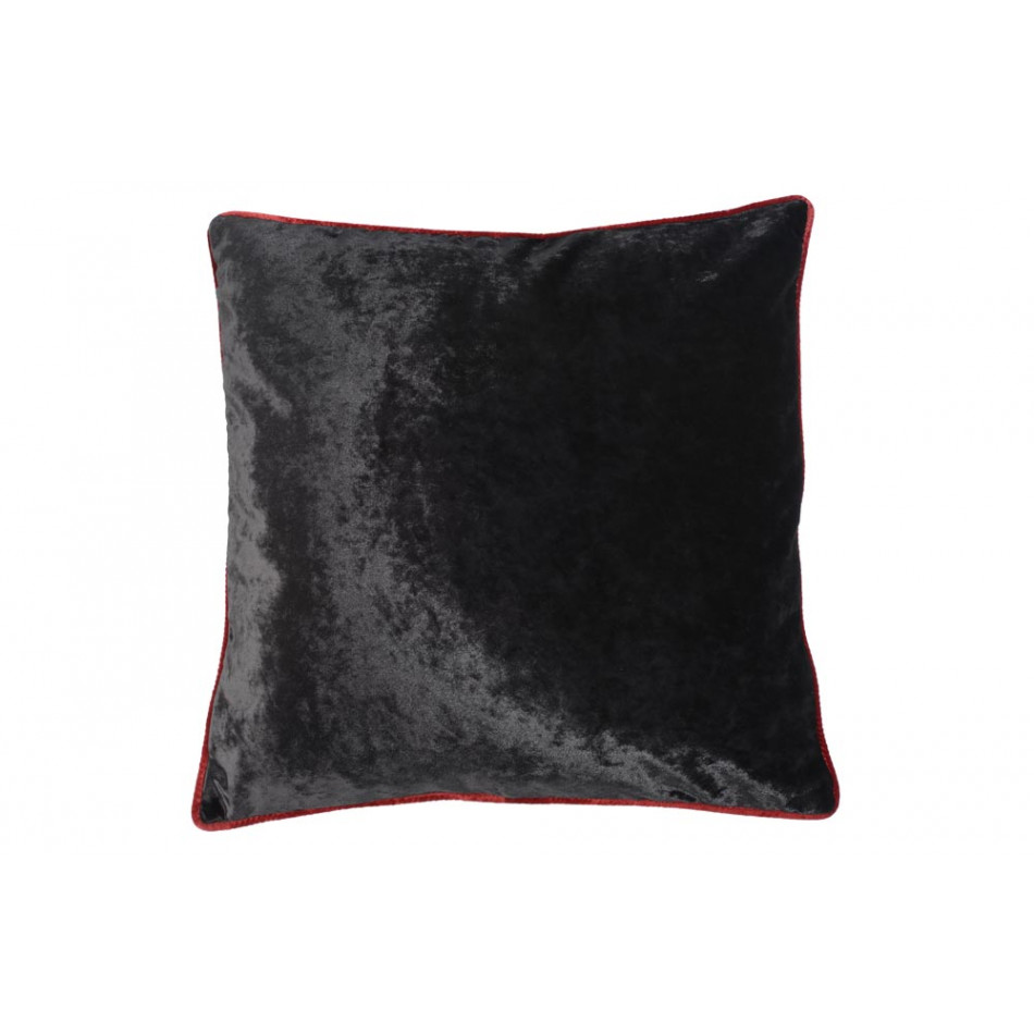 Decorative pillowcase Celebrity, black/bordeaux trim 60x60cm