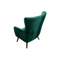 Armchair Dartford, velvet, green, 100x75x83cm, seat height 40cm