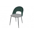 Dining chair Toby, dark green/ black and white,  H79x52x44cm, seat height 47cm