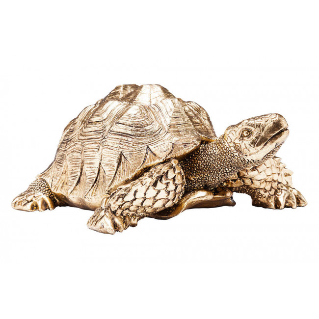 Decorative figurine Turtle, gold, 11x26x30cm