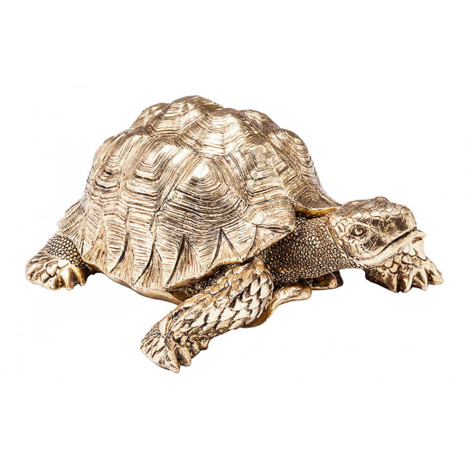 Decorative figurine Turtle, gold, 11x26x30cm