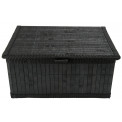 Basket bamboo S, black, H11.5x23.5x18.5cm