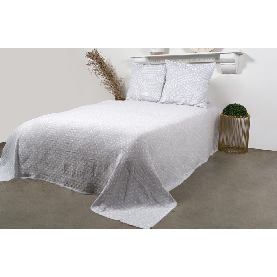 Bed cover More, grey, 220x260cm