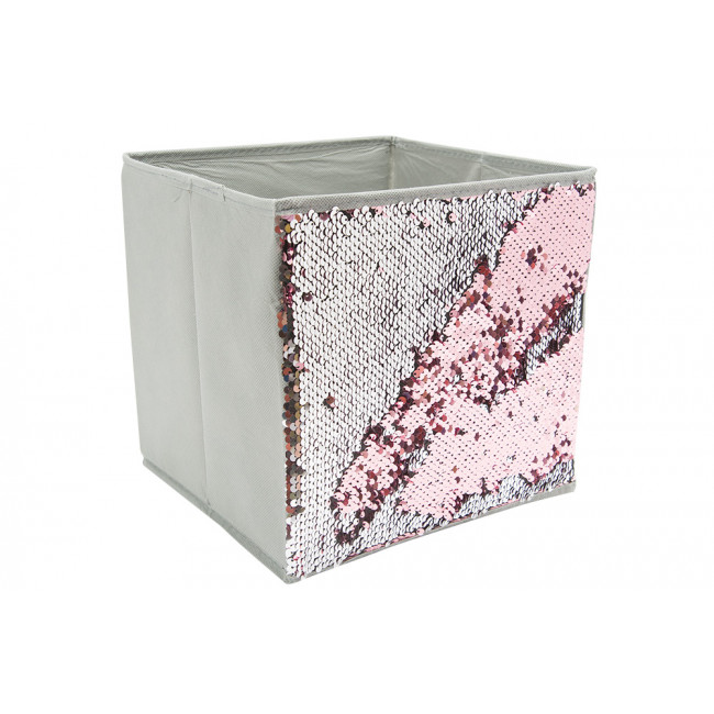 Storage box with sequin, 24x28x24cm