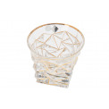 Crystal glass Glacier Golden, 350ml, H9xD7-10cm