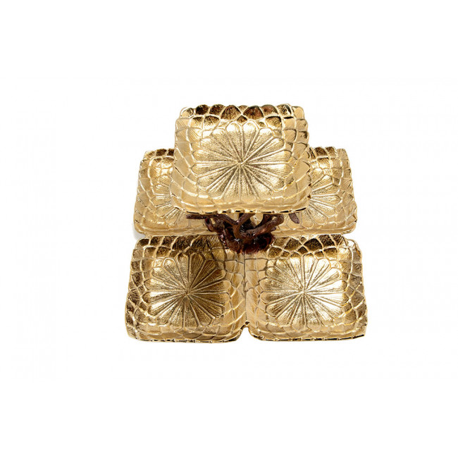 Decorative bowl Barroca, gold, 30x30x17cm