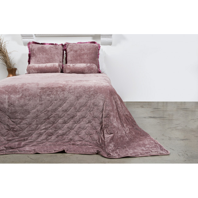 Bed cover Shelly 33, mauve velvet, 220x240cm