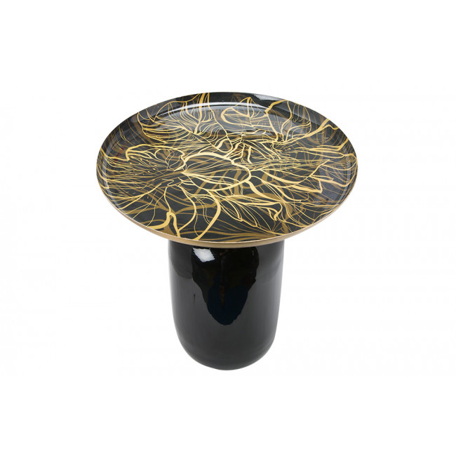 Table Librilla 45727, black enamel/ printing AS 45727 H50xD4