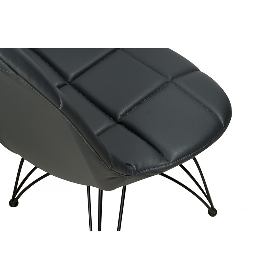 Chair Elon Graphit, black, 47x49x85cm