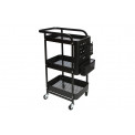 Kitchen trolley, metal, black, H75x30x46cm