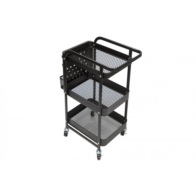 Kitchen trolley, metal, black, H75x30x46cm