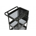 Kitchen trolley, metal, black, H75x30x46cm