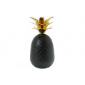 Decorative Pineapple box, black/gold, 22cm