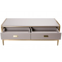 Coffee table Astero, grey/golden, 125x60x48cm