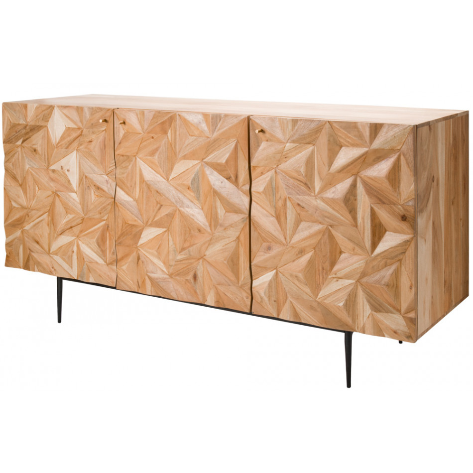 Sideboard Scala, 3 doors, acacia, 144x45x73cm