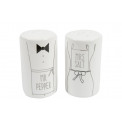 Salt and pepper shaker Mrs.Salt, Mr. Pepper, 8xD4cm