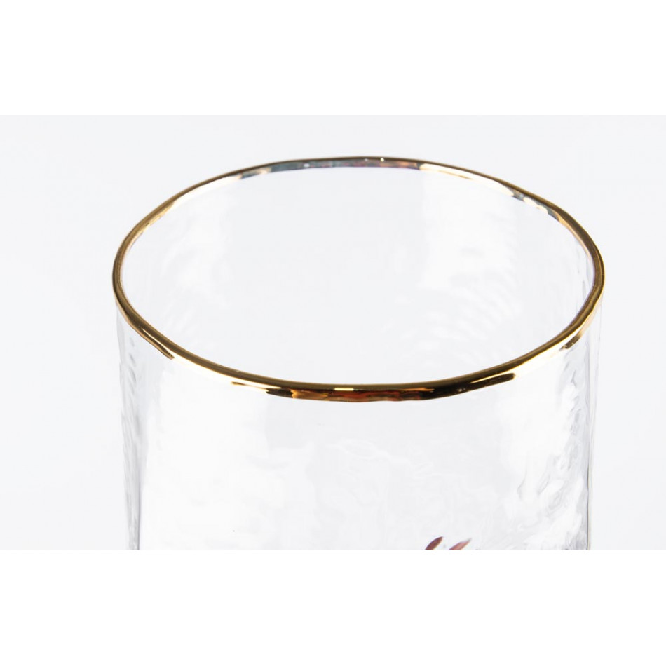 Water tumbler, gold, H10.5, D8-9.5 cm, 450ml