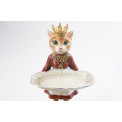 Decorative figure Female cat with crown, 16.5x15x29.5cm