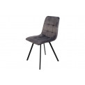 Dining chair Tauton,  grey, velvet, 56x40x85cm, seat h 48