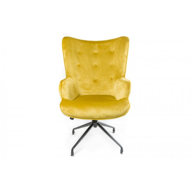 Armchair Dallas, velvet, gold, 103x75.5x70cm, seat h 50cm