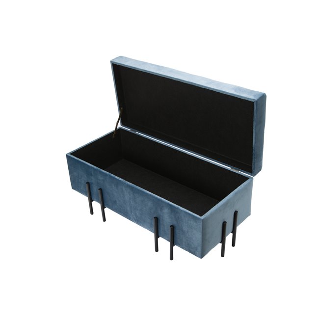 Bench Fabro S, blue, 73x35x33cm