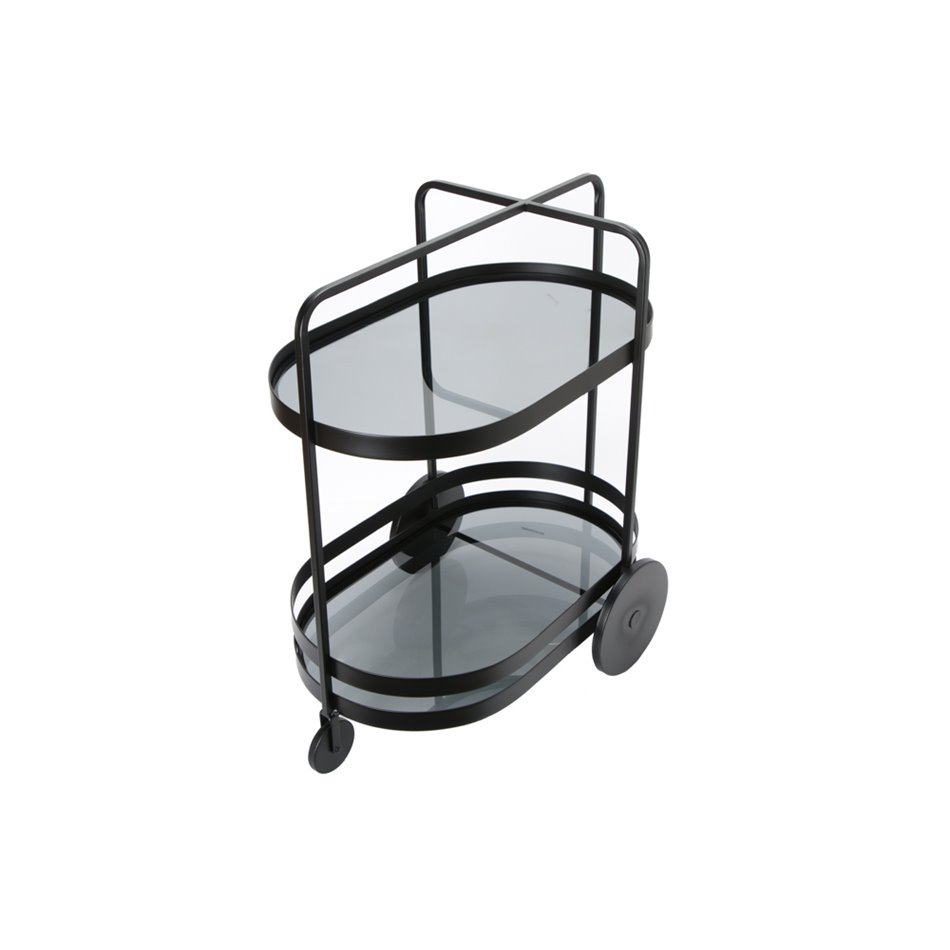 Serving trolley Totler, black, 66.5x45.5x74cm