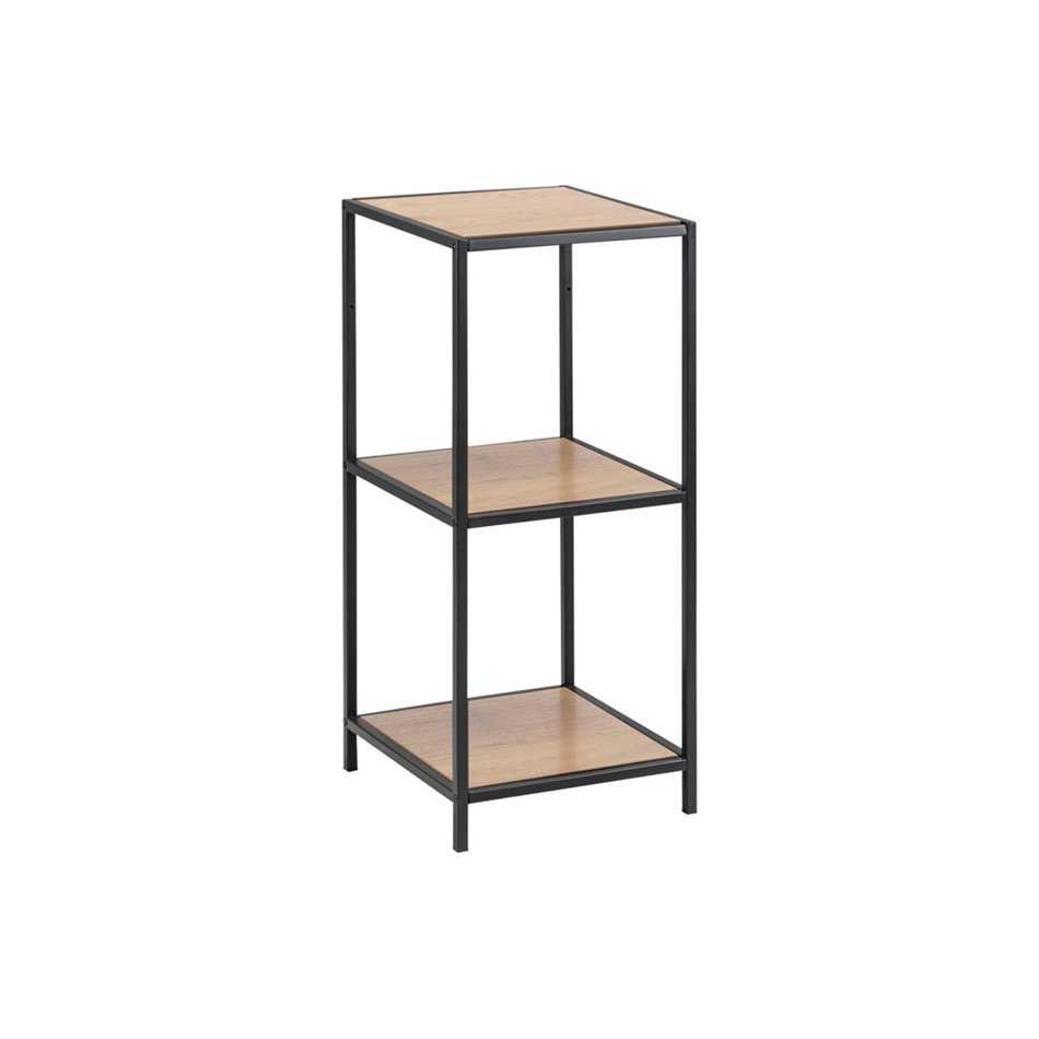 Bookcase Seaford, oak/black, 35x37x82.5cm