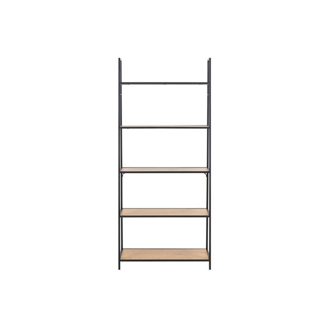 Bookcase Seaford III, black, 77x36x174.5cm