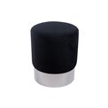 Stool Noto, black/silver base, 35x42cm