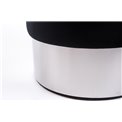 Stool Noto, black/silver base, 35x42cm