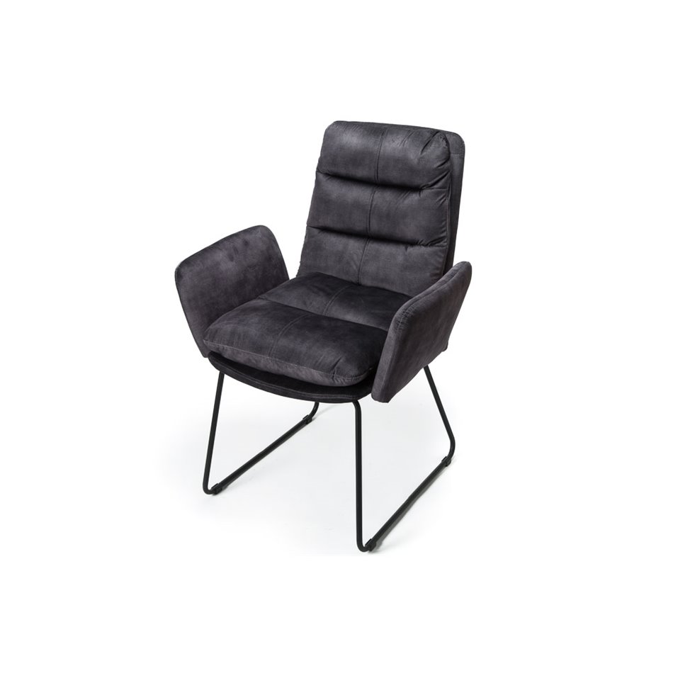 Armchair Tando anthracite, H89x60x64.5cm, seat h52cm