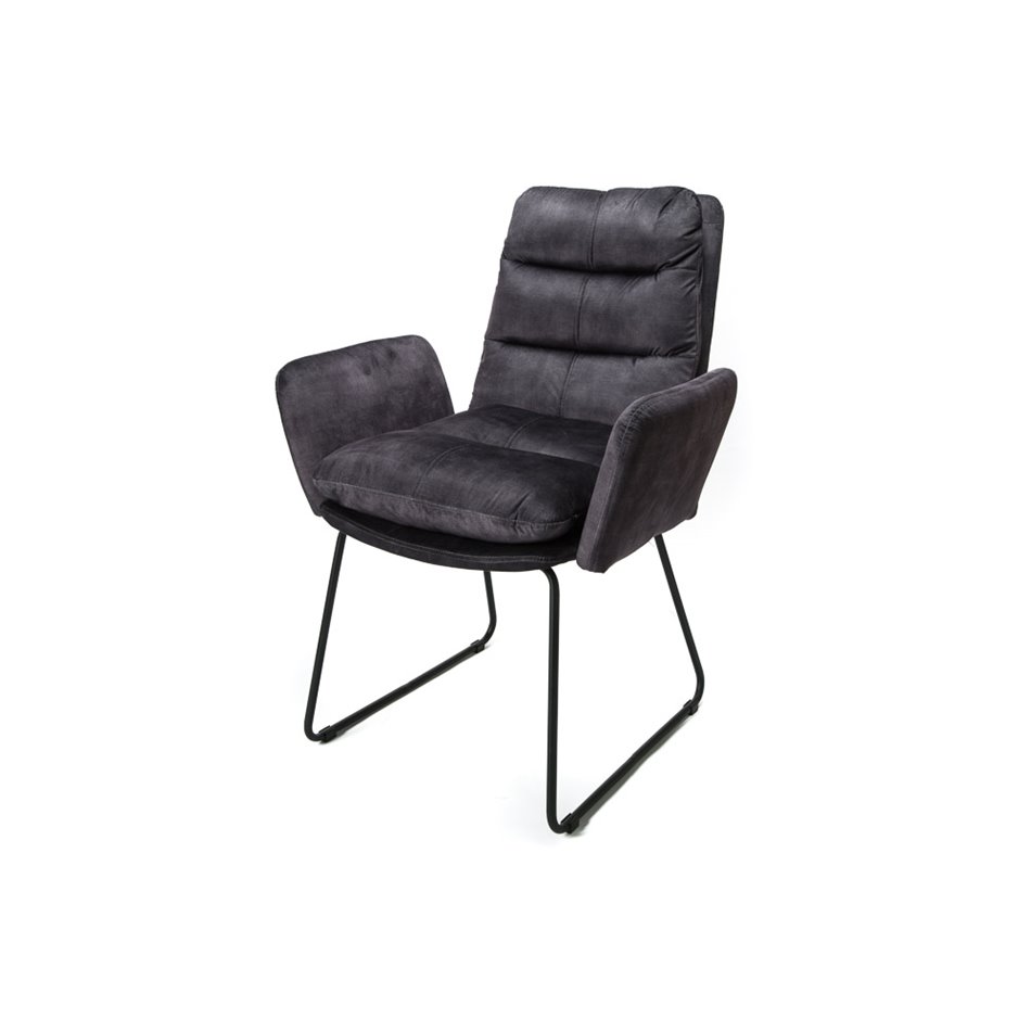 Armchair Tando anthracite, H89x60x64.5cm, seat h52cm