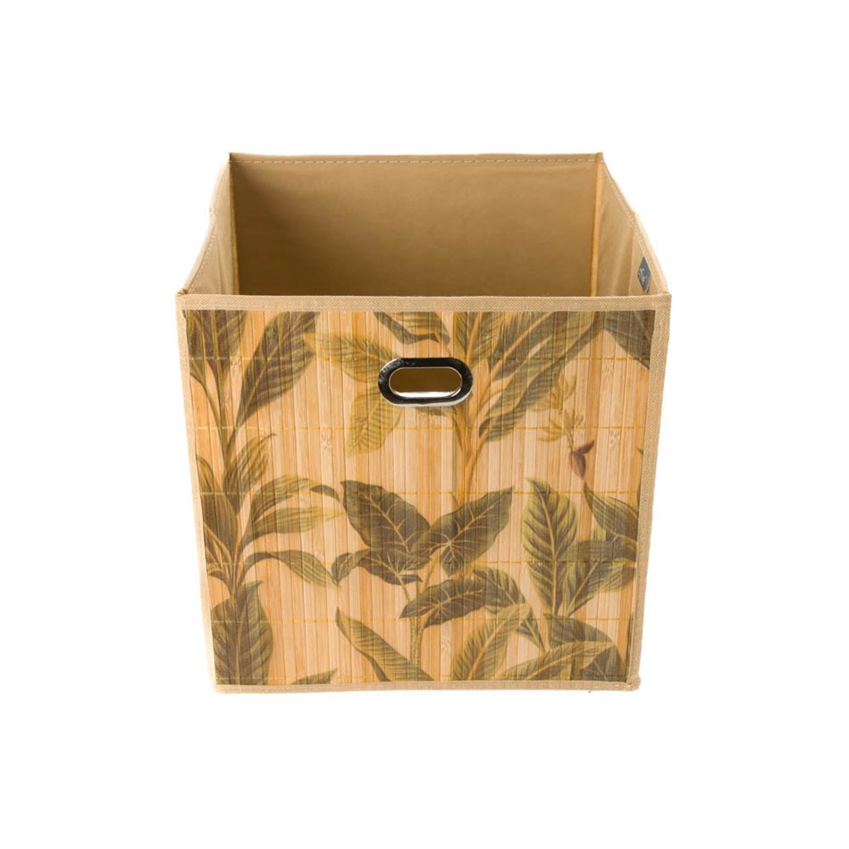 Bamboo box Print, natural, 31x31cm