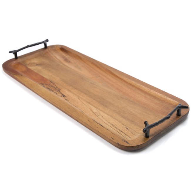 Acacia wood tray, 47x20x4cm