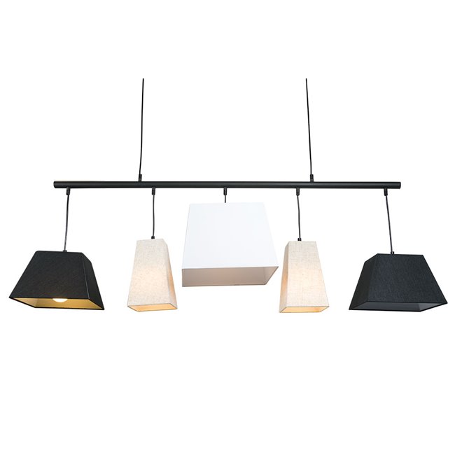 Pendant lamp Vesta, E27 5x40W, H55-145x140x31cm