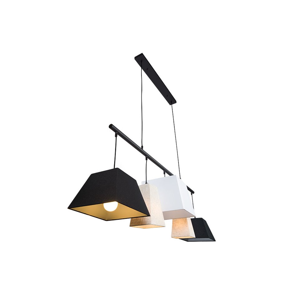 Pendant lamp Vesta, E27 5x40W, H55-145x140x31cm